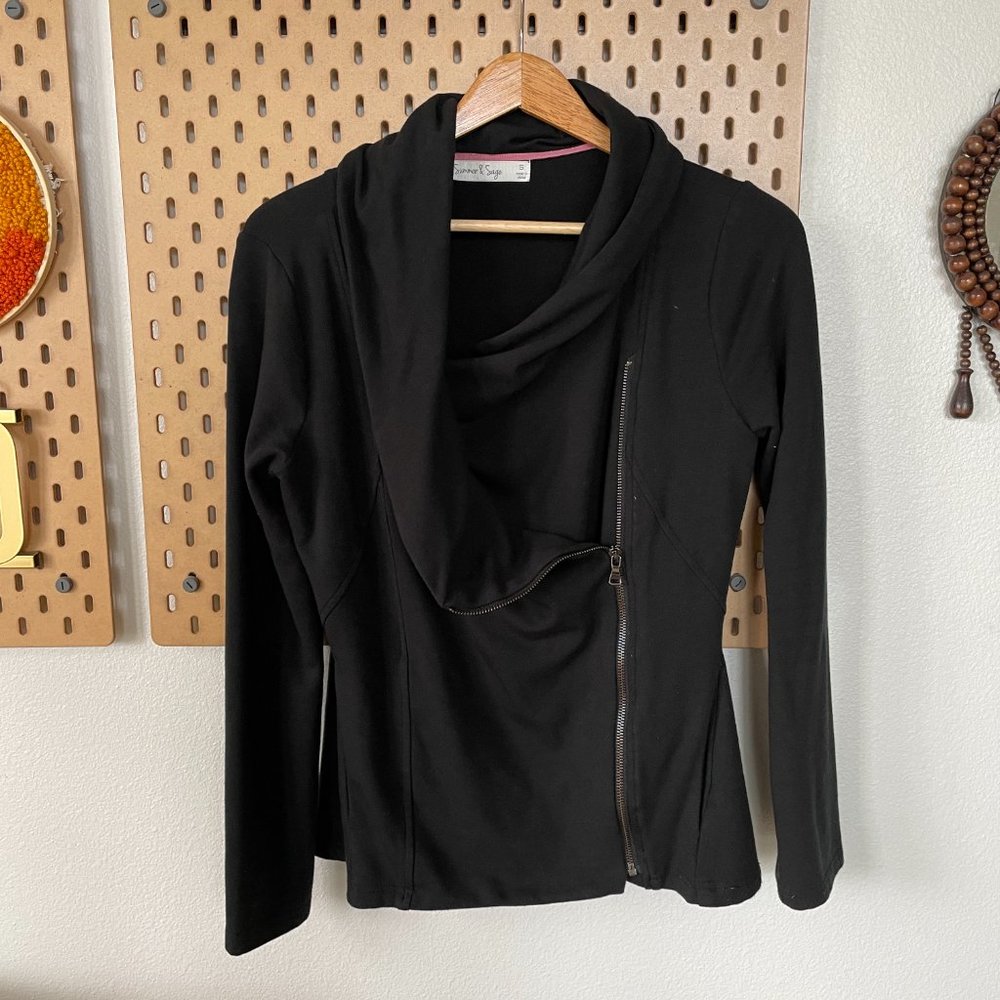 Summer & Sage Knit Side Zip Jacket (S)